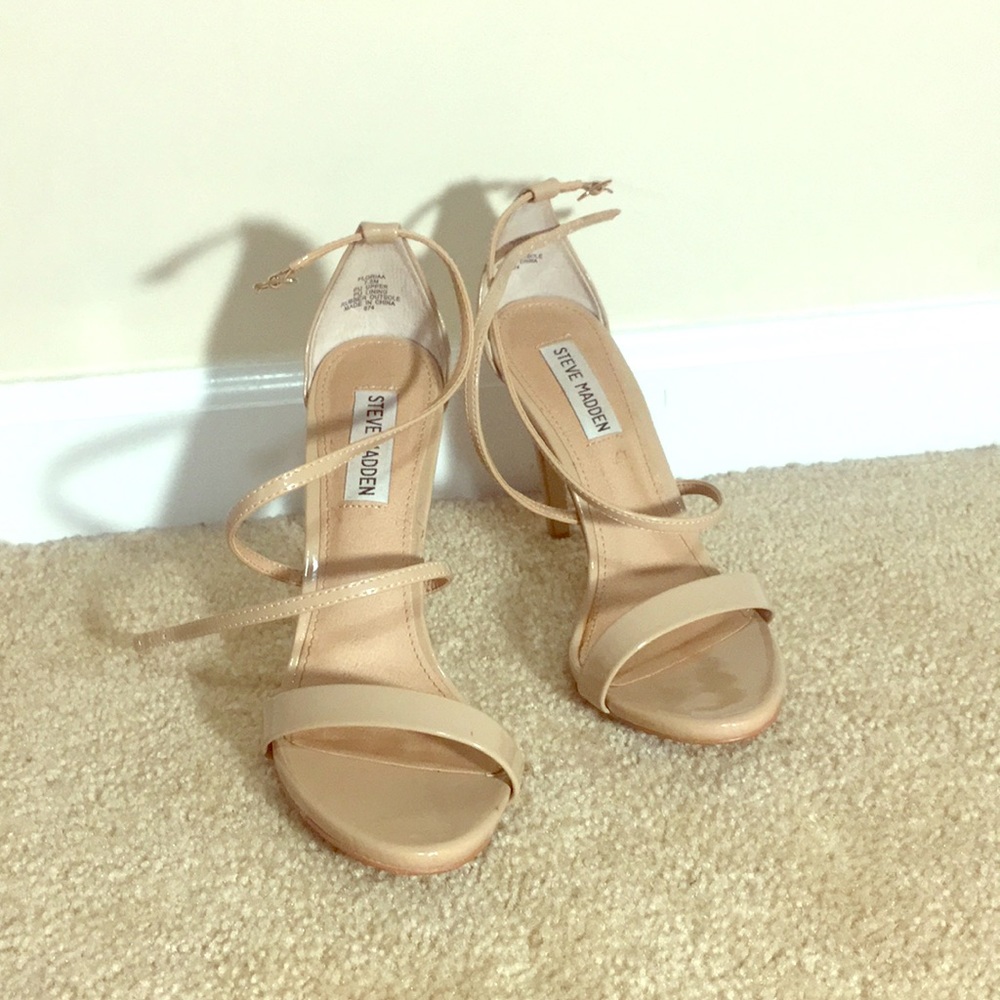 FLORIAA Steve Madden Strappy Nude High Heel Sandal
